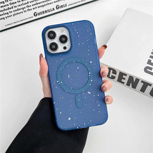 Чохол iPhone 11 Splattered with MagSafe dark blue  - UkrApple