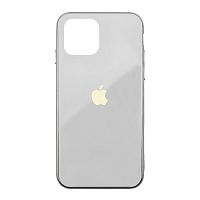 Чохол накладка xCase на iPhone 11 Pro Glass Case Logo Metallic white