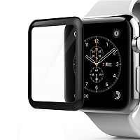 Захисне скло для Apple Watch 3d 38mm чорне