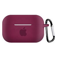 Чехол для AirPods PRO silicone case with Apple Rose red