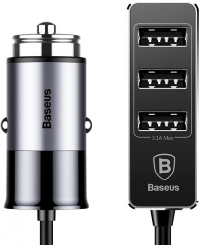 Автомобільна зарядка Baseus Enjoy Output Patulous 5.5A gray - UkrApple