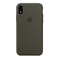 Чехол накладка xCase для iPhone XR Silicone Case Full темно-оливковый