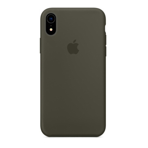 Чехол накладка xCase для iPhone XR Silicone Case Full темно-оливковый - UkrApple
