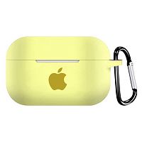 Чехол для AirPods PRO silicone case with Apple Mellow yellow