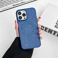 Чохол iPhone 15 Pro Splattered with MagSafe  dark blue 