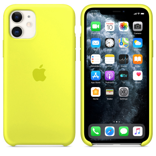 Чохол накладка xCase для iPhone 12 Pro Max Silicone Case лимонний: фото 2 - UkrApple