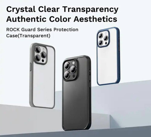 Чохол iPhone 15 Pro Rock Guard Series Clear gray : фото 6 - UkrApple