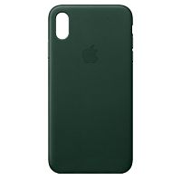 Чехол накладка xCase для iPhone X/XS Full Leather Case green