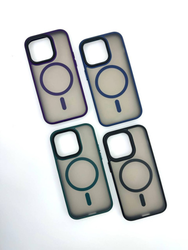 Чохол iPhone 15 Pro Guard New matte with MagSafe dark gray: фото 7 - UkrApple