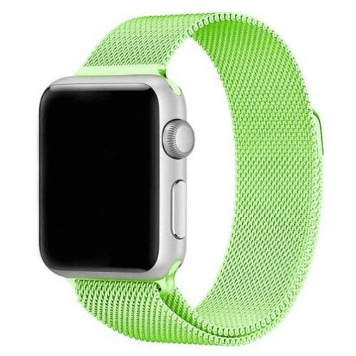 Ремінець xCase для Apple watch 42/44/45/49 mm Milanese Loop Metal Neon Lime - UkrApple