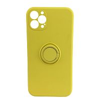 Чохол xCase для iPhone 12 Pro Max Silicone Case Full Camera Ring Yellow