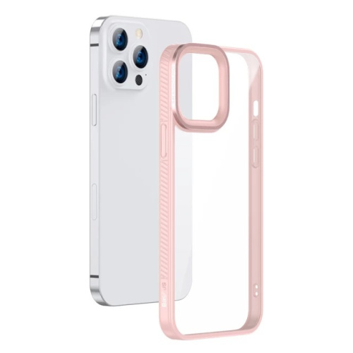 Чохол iPhone 13 Pro Baseus Crystal Case pink: фото 3 - UkrApple