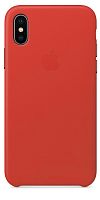 Чехол накладка на iPhone Х/XS Leather Case red