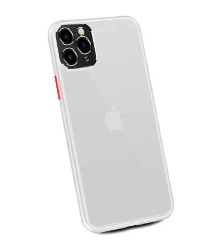 Чохол накладка xCase для iPhone 11 Pro Max Matt Case Camera Lens White red - UkrApple