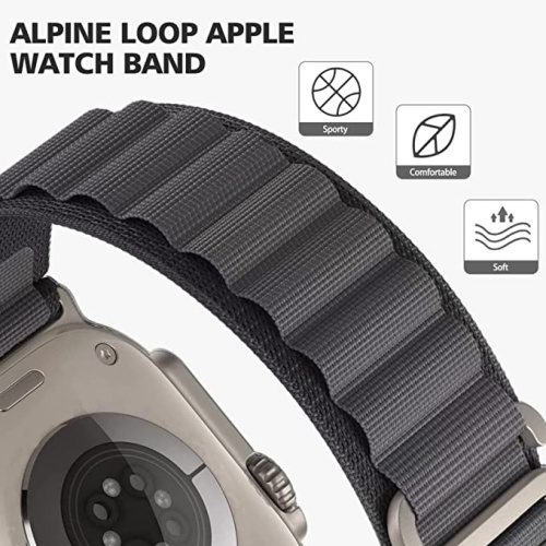 Ремінець для Apple Watch 38/40/41 mm Alpine Loop charcoal grey: фото 4 - UkrApple