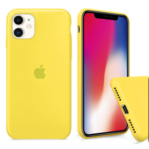 Чохол накладка xCase для iPhone 11 Silicone Case Full canary yellow - UkrApple