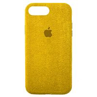 Чехол накладка для iPhone 7 Plus/8 Plus Alcantara Full yellow