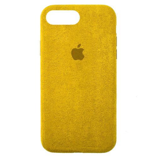 Чехол накладка для iPhone 7 Plus/8 Plus Alcantara Full yellow - UkrApple