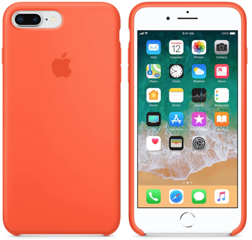 Чехол накладка xCase на iPhone 7 Plus/8 Plus Silicone Case оранжевый: фото 2 - UkrApple