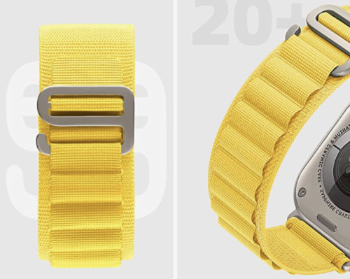 Ремінець для Apple Watch 42/44/45/49 mm Alpine Loop Spigen yellow: фото 4 - UkrApple