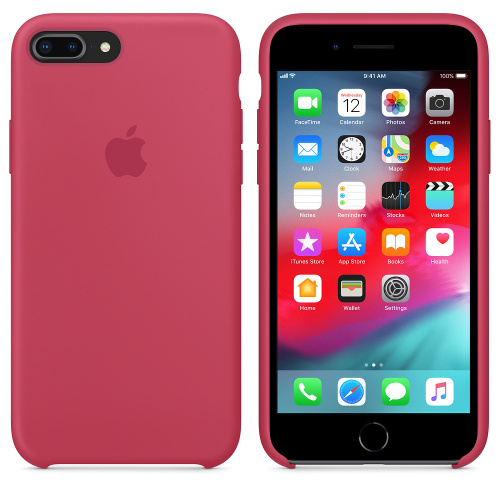 Чехол накладка xCase на iPhone 7 Plus/8 Plus Silicone Case светло-малиновый (red raspberry): фото 2 - UkrApple