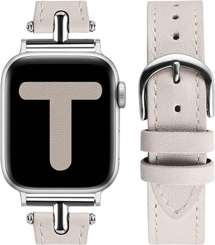 Ремінець для Apple Watch 38/40/41 mm Leather white - UkrApple