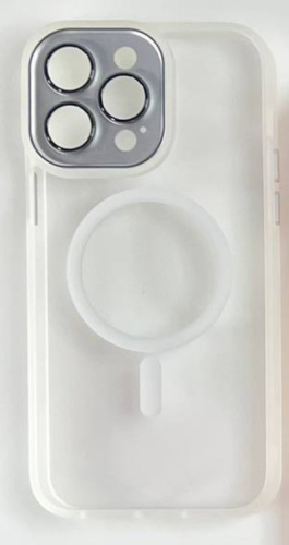 Чохол iPhone 15 Crystal Case Full Camera with MagSafe white  - UkrApple