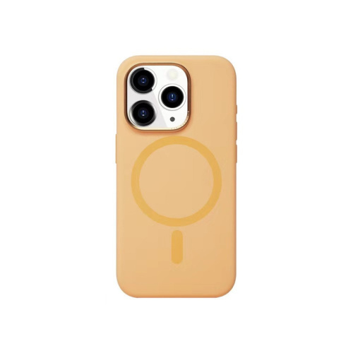 Чохол iPhone 15 Pro No Logo Silicone Case with MagSafe orange sorbet  - UkrApple