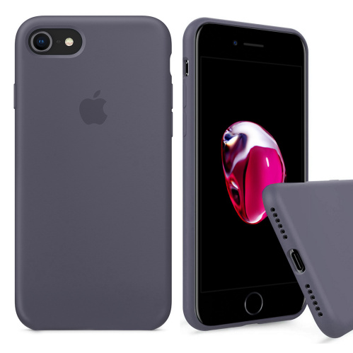 Чехол накладка xCase для iPhone 7/8/SE 2020 Silicone Case Full lavender gray - UkrApple