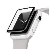 Захисне скло для Apple Watch 3d Full Fiber 42mm чорне
