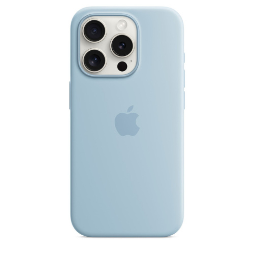 Чохол iPhone 15 Pro Silicone Case with MagSafe light blue  - UkrApple