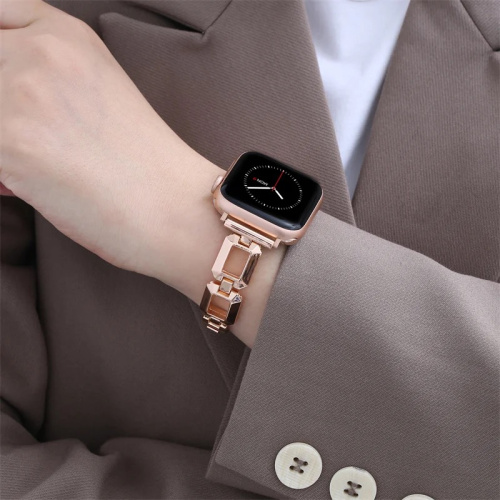 Ремінець для Apple Watch 42/44/45/49 mm Fashion coarse weaving rose gold: фото 6 - UkrApple