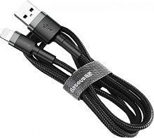 USB кабель Lightning 200cm Baseus Cafule 1.5A black gray