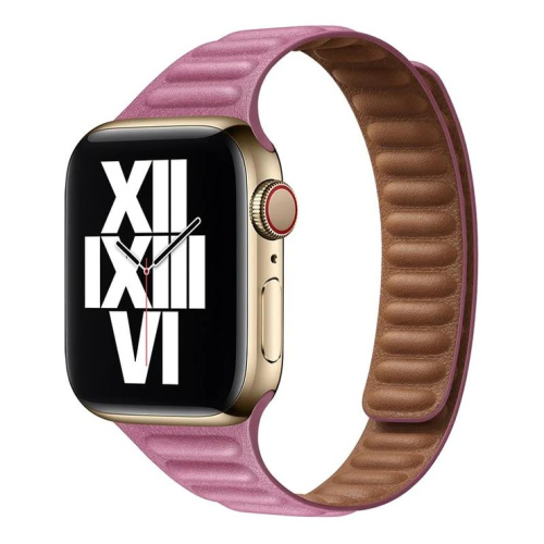 Ремінець для Apple Watch 38/40/41 mm Leather Link rose pink - UkrApple