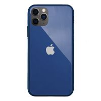 Чохол накладка xCase на iPhone 11 Pro Glass Pastel Case Logo blue