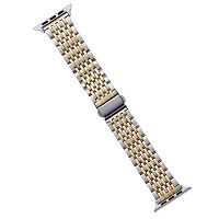 Ремінець xCase для Apple watch 42/44/45/49 mm Metal New 9-bead silver gold