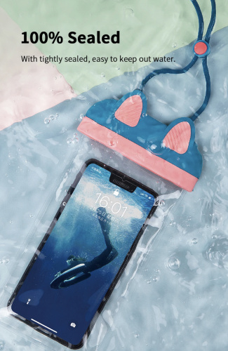 Чохол водонепроникний Wiwu Kitty до 7.0 blue: фото 5 - UkrApple