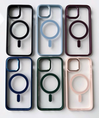 Чохол iPhone 14 Crystal Case with MagSafe blue: фото 3 - UkrApple