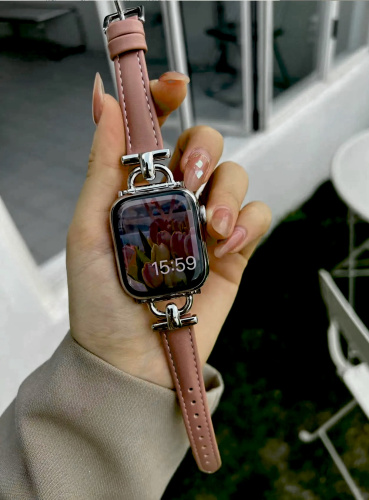 Ремінець для Apple Watch 38/40/41 mm Leather New rose: фото 2 - UkrApple