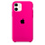 Чохол накладка xCase для iPhone 12 Pro Max Silicone Case barbie pink з чорним яблуком - UkrApple