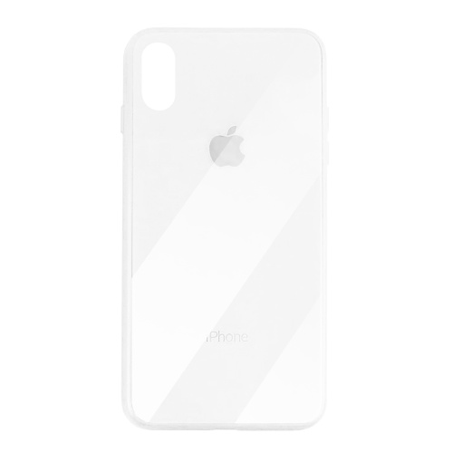 Чехол накладка xCase на iPhone X Glass Case Logo white - UkrApple