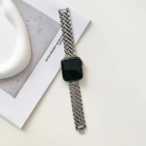 Ремінець для Apple Watch 42/44/45/49 mm Metall braided silver - UkrApple