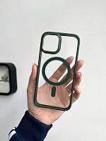 Чохол iPhone 13 Pro Crystal Case with MagSafe green