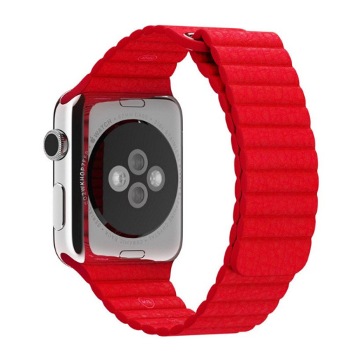 Ремінець xCase для Apple watch 38/40/41 mm Leather Loop good Red: фото 4 - UkrApple