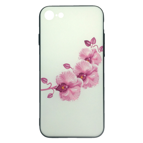 Чехол накладка на iPhone X/XS Орхидея, плотный силикон - UkrApple