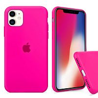 Чохол накладка xCase для iPhone 11 Silicone Case Full Electric Pink