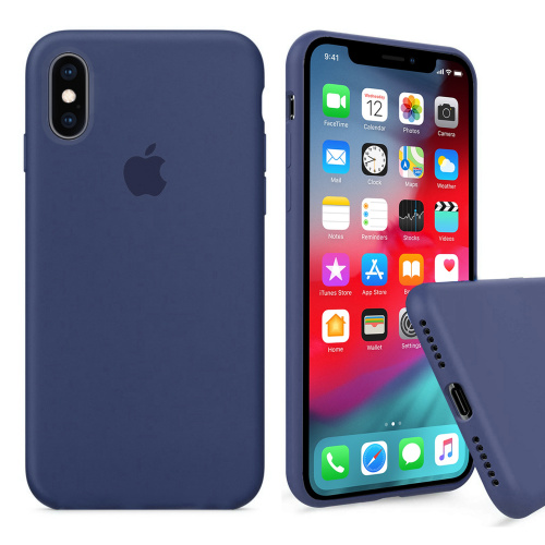 Чехол накладка xCase для iPhone X/XS Silicone Case Full alaskan blue - UkrApple