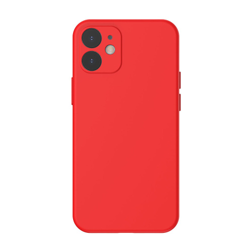 Чохол для iPhone 12 Mini Baseus Liquid Silica Gel Red: фото 2 - UkrApple