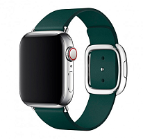 Ремінець xCase для Apple watch 38/40/41 mm Modern Buckle Leather silver forest green