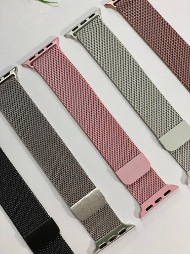 Ремінець xCase для Apple watch 38/40/41 mm Milanese Loop Metal Pink Sand: фото 2 - UkrApple